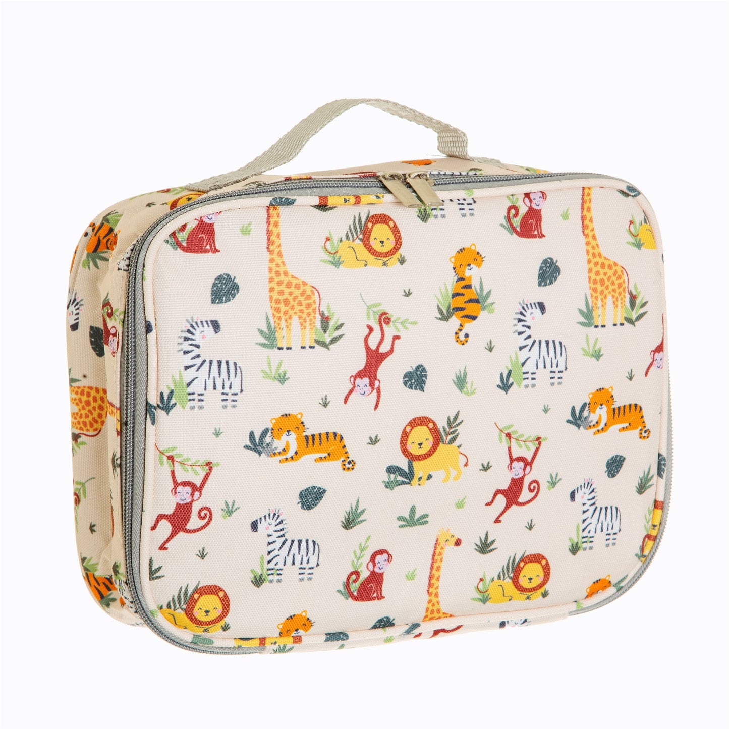 safari animals lunch bag on a white background