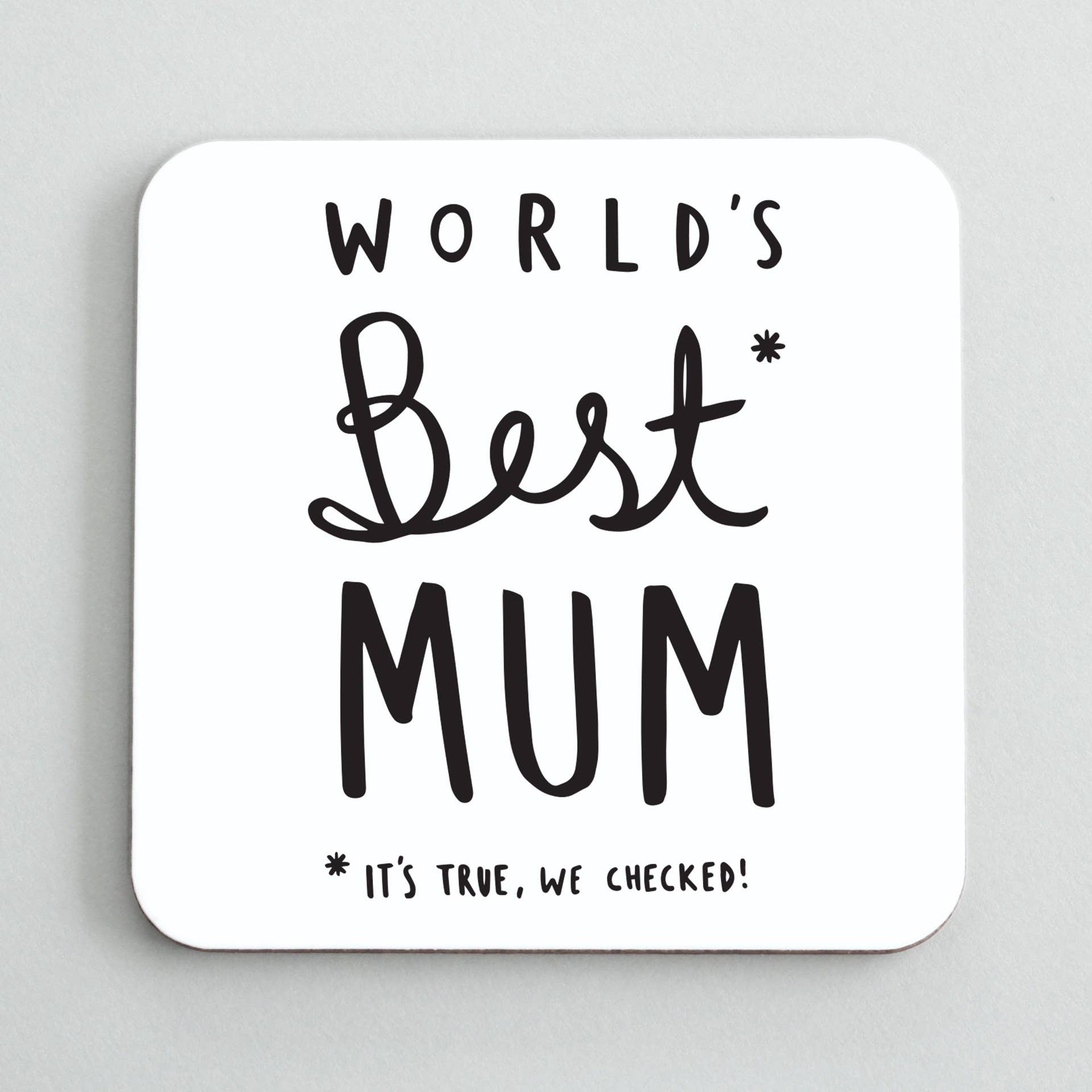 world's best mum coaster on a white background