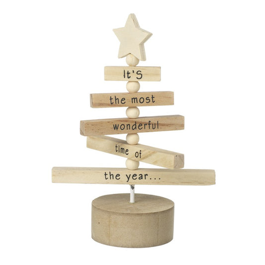 rustic decorative christmas tree on stand